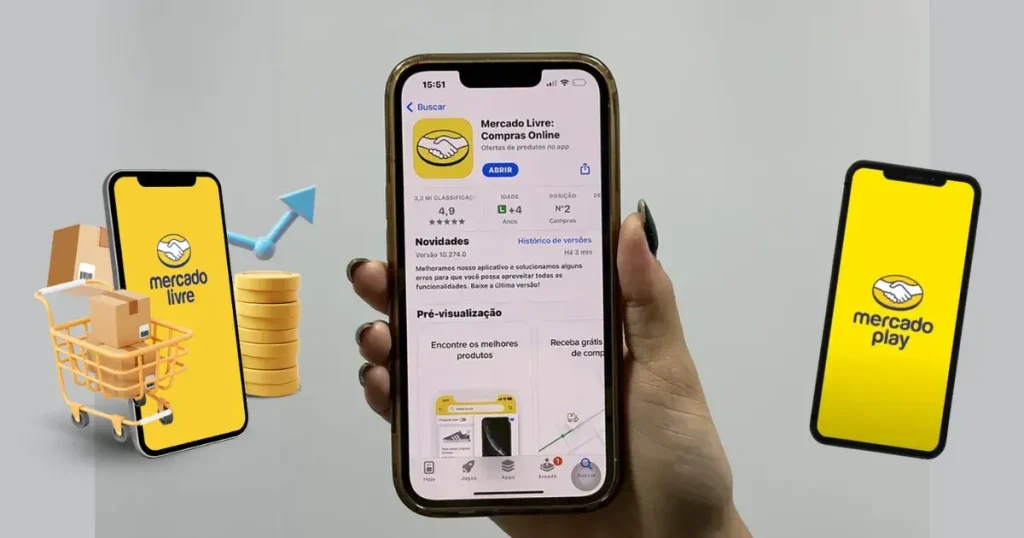 Tela principal do site Mercado Livre mostrando produtos em destaque