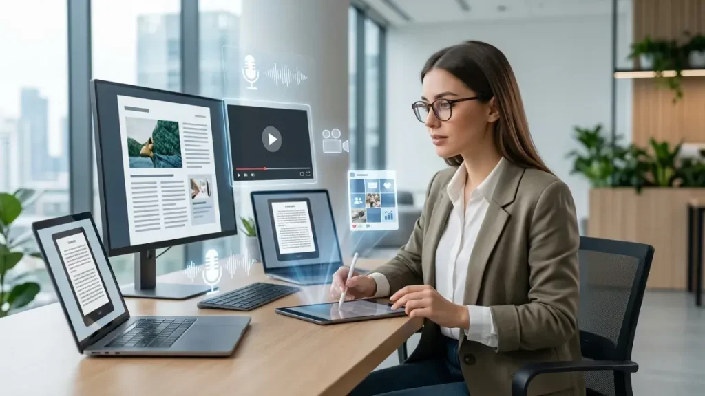 Aproveite diferentes formatos de conteúdo