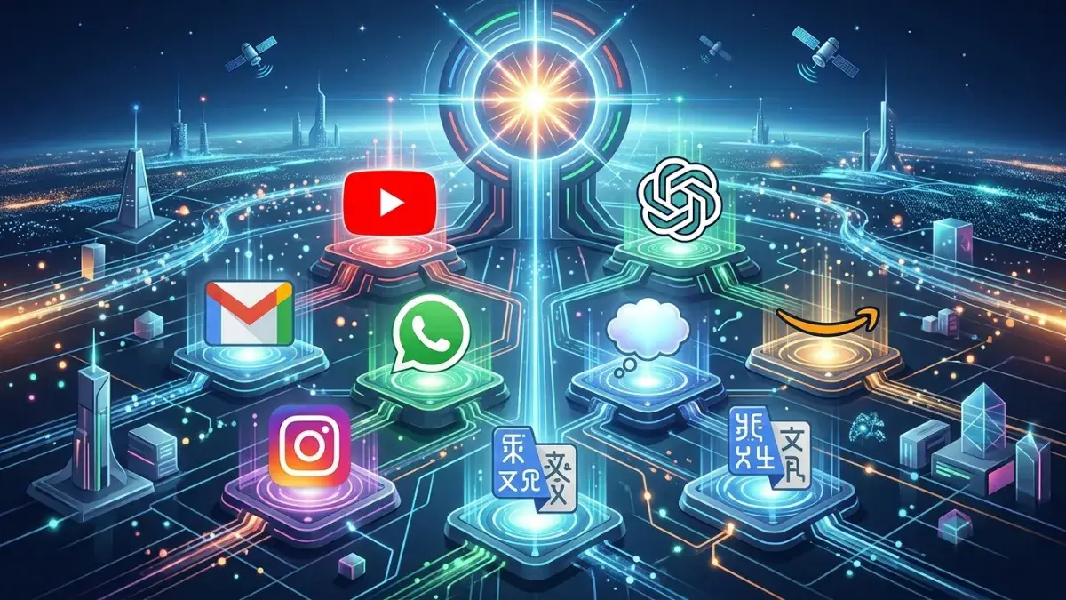 As 10 Palavras Mais Pesquisadas no Google em 2026 YouTube, ChatGPT, Facebook, WhatsApp, Google, Gmail, Amazon, Insta